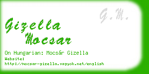 gizella mocsar business card
