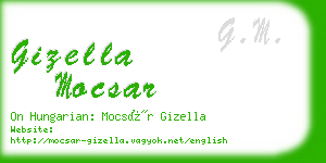 gizella mocsar business card